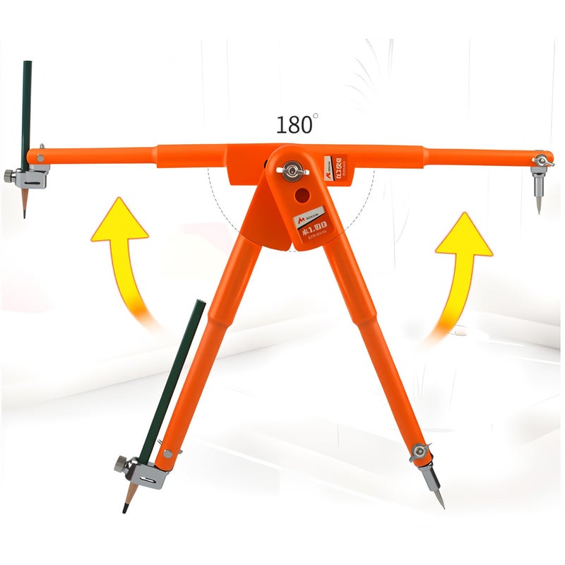 Dtacke Professional Woodworking Compass Pencil Marking Compass Circle Maker Scriber Compass for Geometry (Large) - Image 3